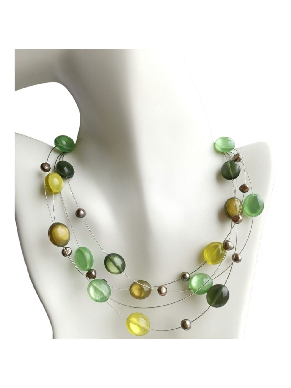 Capiz Shell Freshwater Pearl Floating necklace 🆕
